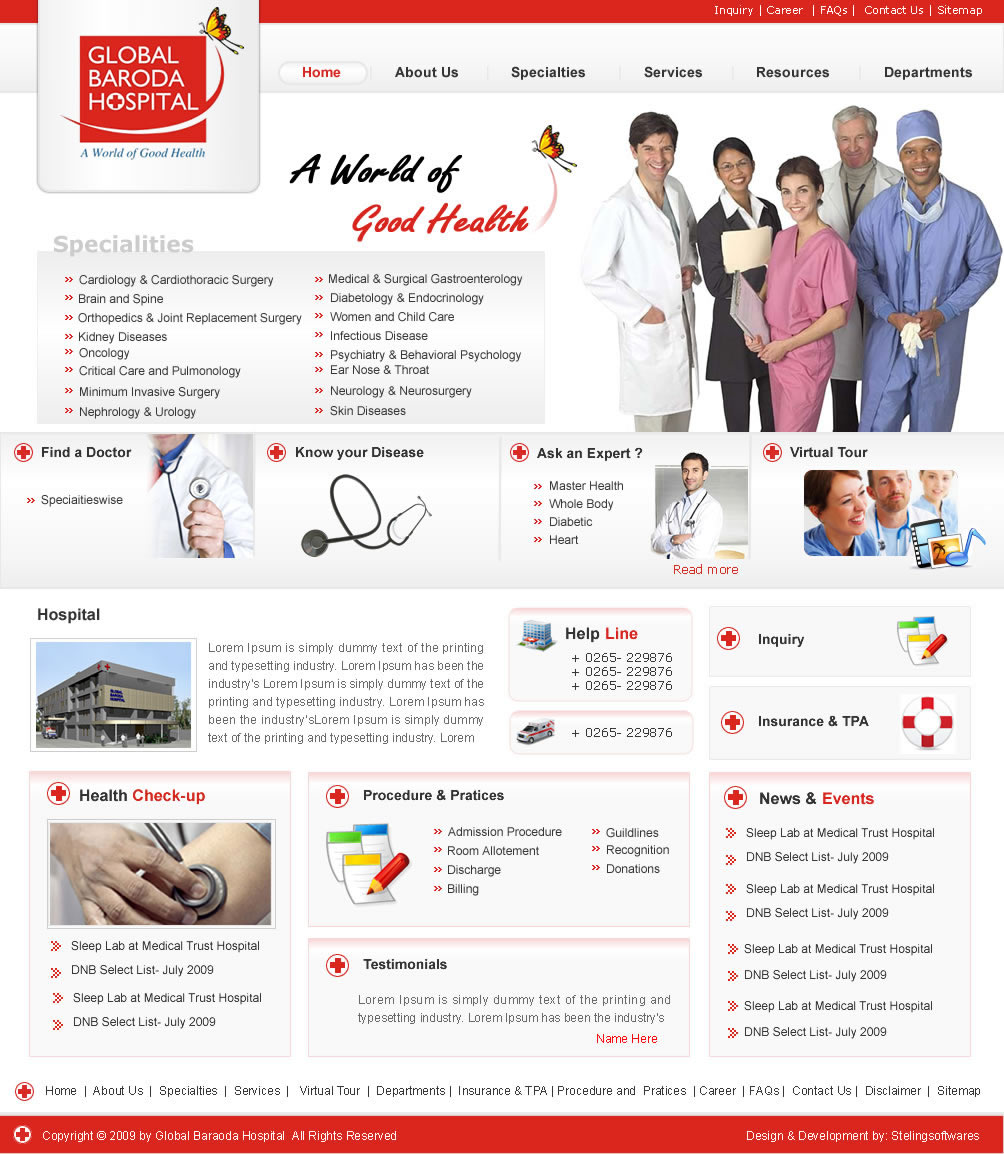 Hospital Website-Web Design, Web Development, Digital Marketing