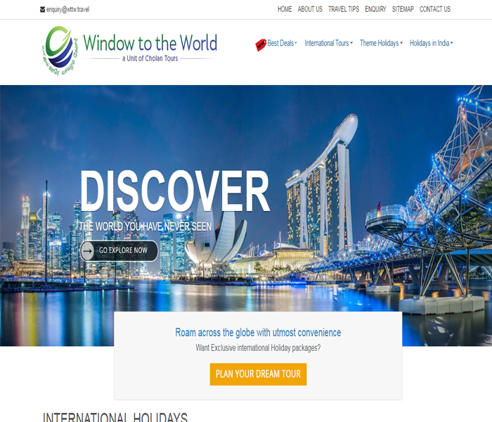 Travel Website-Web Design, Web Development, Digital Marketing